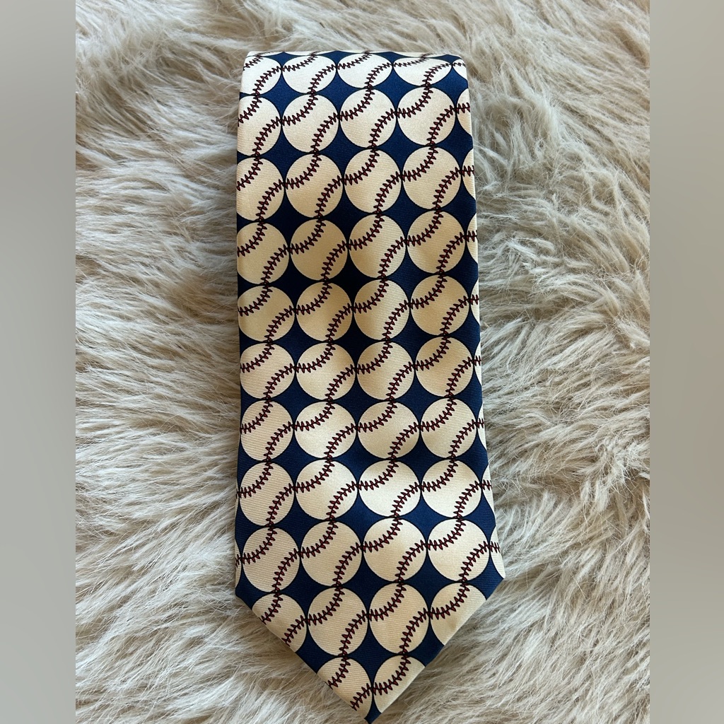 Smithsonian Institute 100 Silk Mens Neck Tie Baseball Fathers Day Smithsonian Institute 100 Silk Mens Neck Tie Baseball Fathers Day